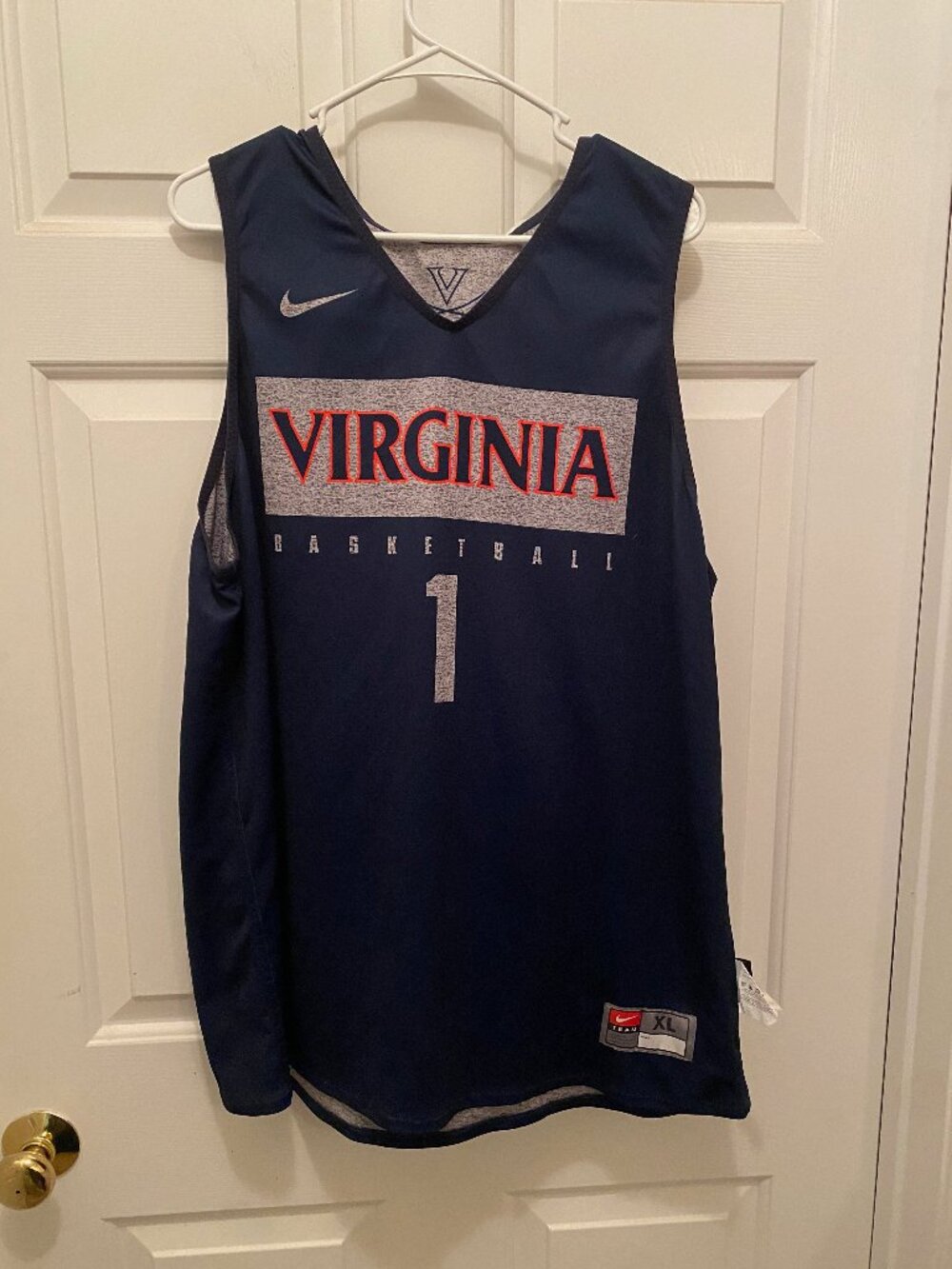 Virginia UVA Cavaliers Men's Basketball #1 Nike Practice Worn Jersey 2019-20 XL